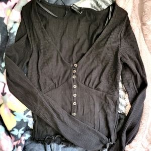 Forever21 Button Up Sweetheart Long Sleeve